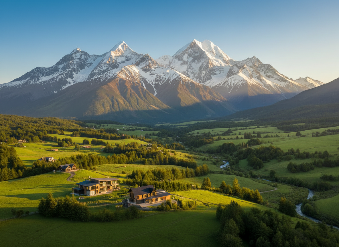 Remove any overlaid or embedded text from this image while keeping the Chilean landscape, colors, and composition intact.